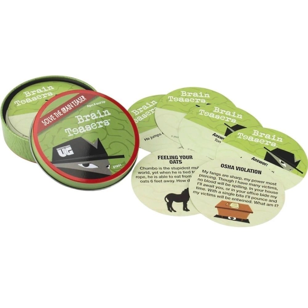 🩵NIB University Games Brain Teasers Travel Tin